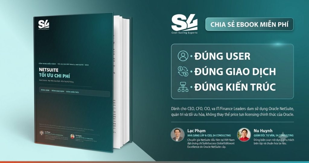 7 Tối ưu chi phí Oracle NetSuite 3 cách thực tế
