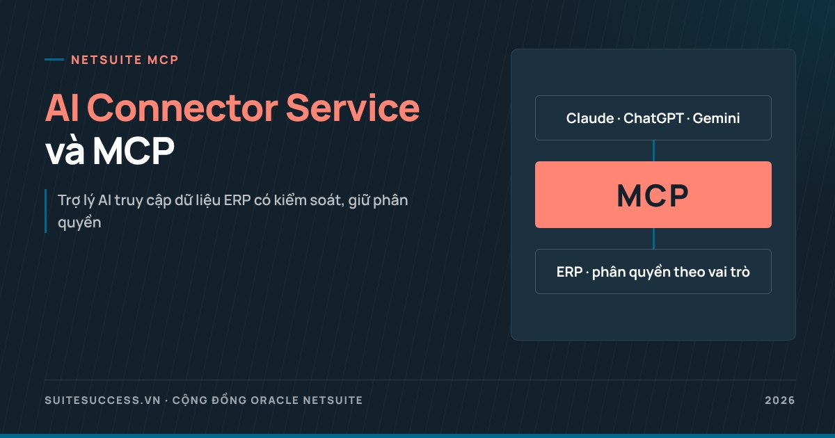 NetSuite MCP và AI Connector Service: AI truy cập dữ liệu ERP có kiểm soát